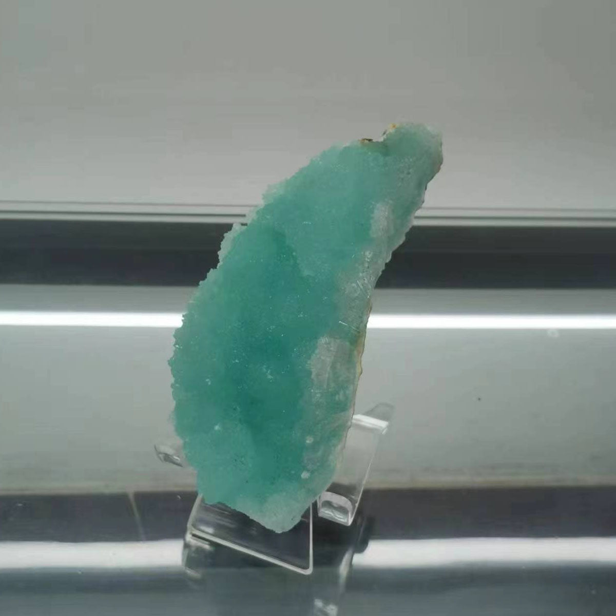 Blue aragonite specimen