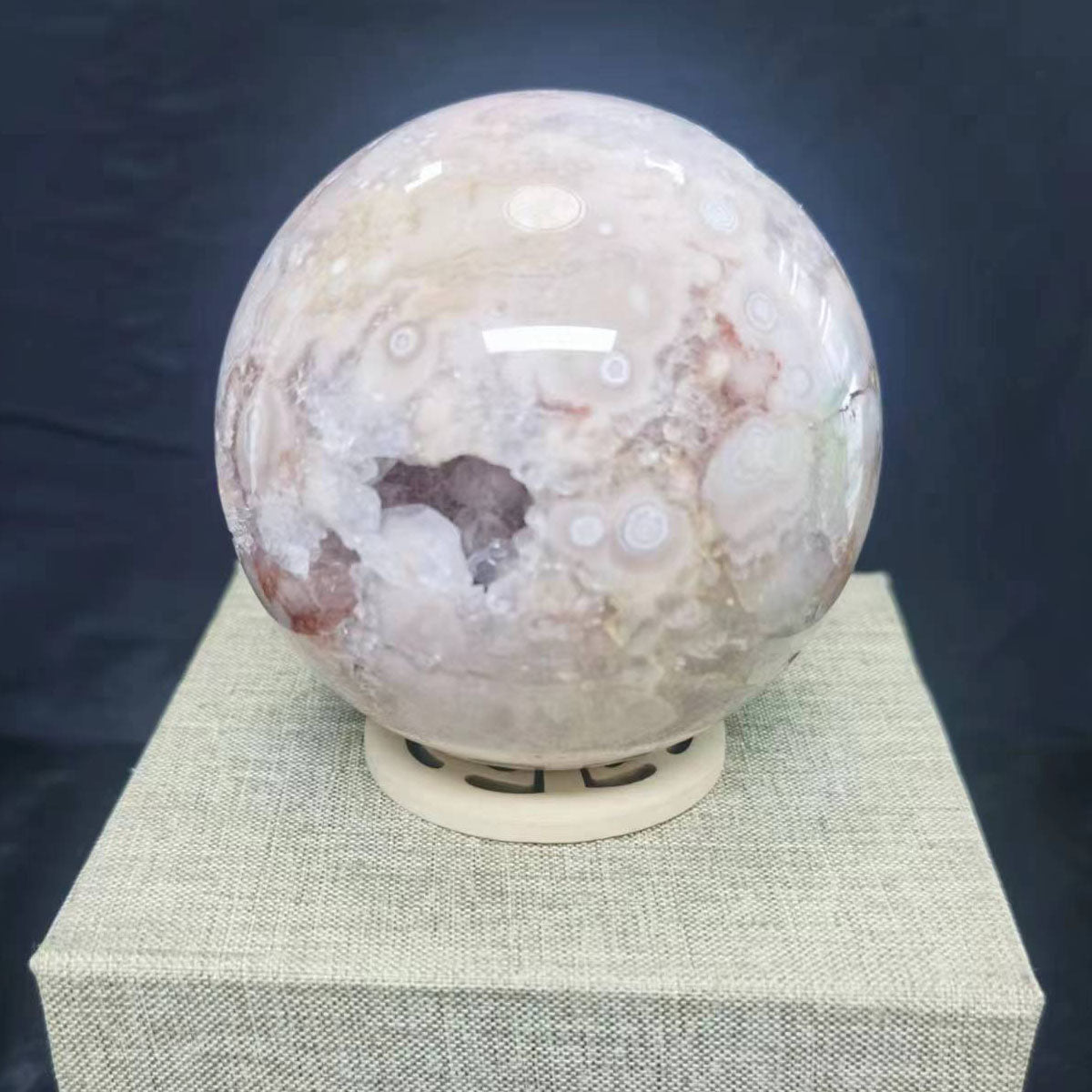 Pink amethyst sphere