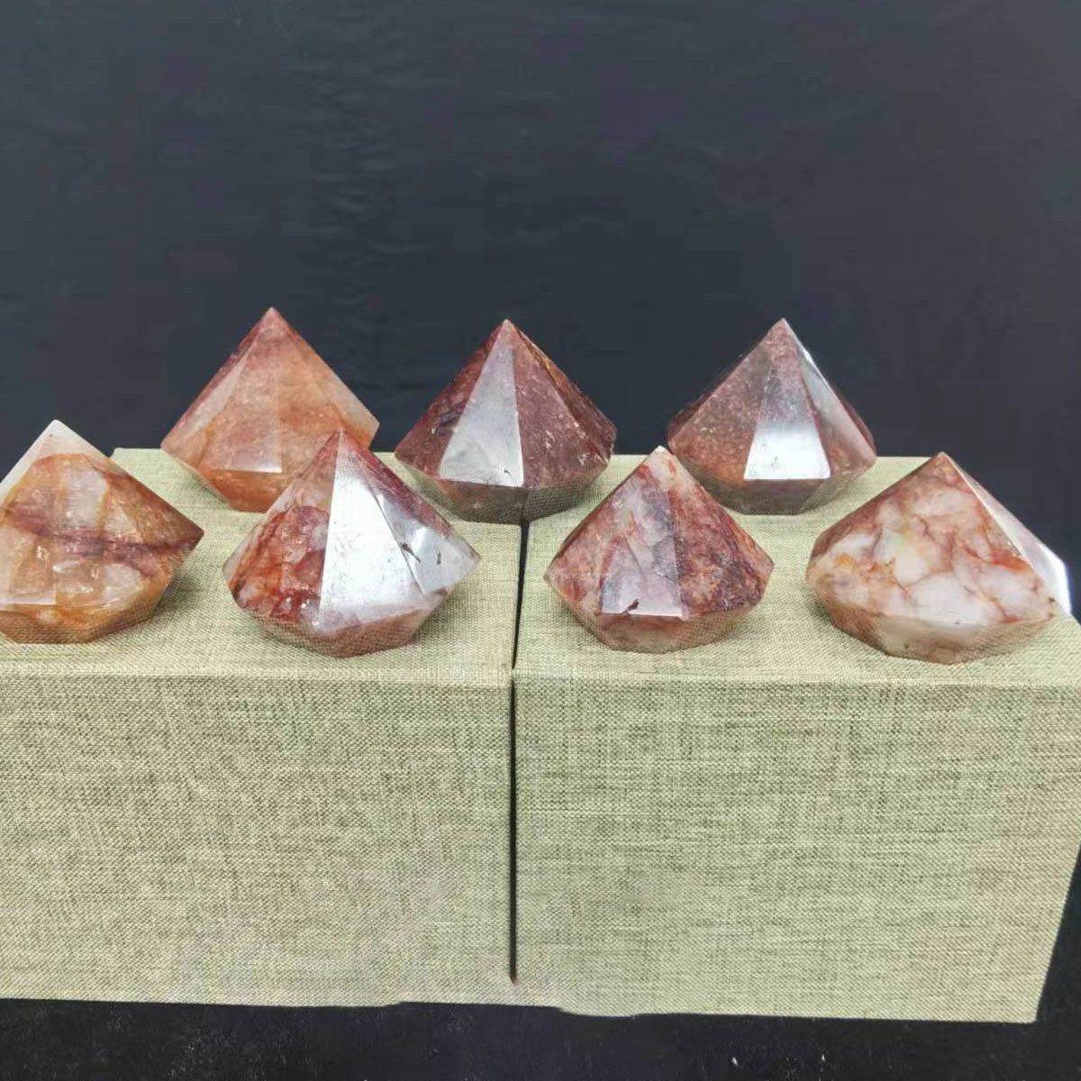 Fire quartz diamonds