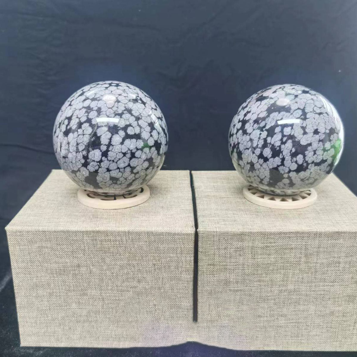 Snowflake Obsidian Sphere